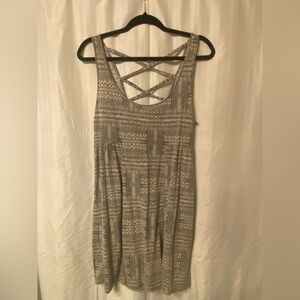 American Eagle Outfitters Geometric Tank Dress - Gray